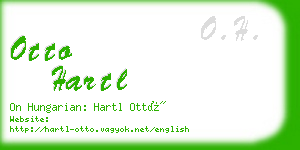 otto hartl business card